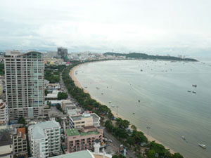 Hotels located on the Pattaya Beach Road